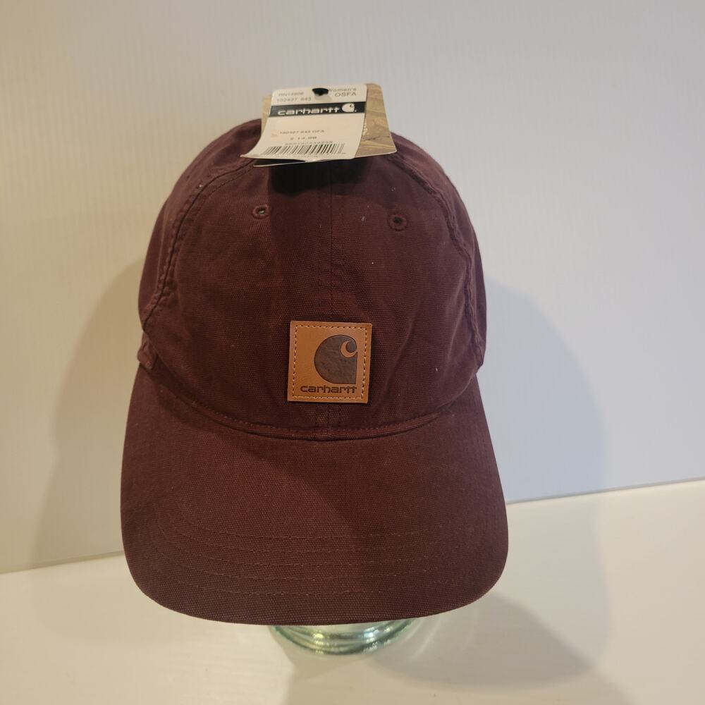 Carhartt Women's Odessa Cap Deep Wine Burgundy Canvas Hat 102427 643 NWT one sz